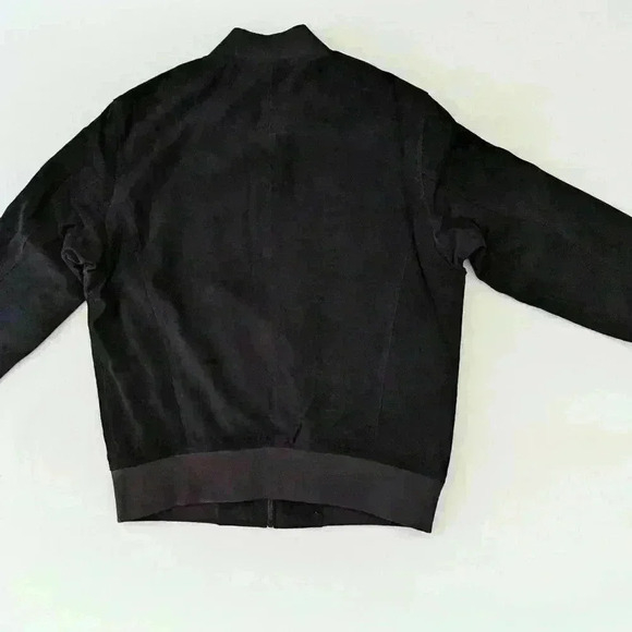 Blank NYC Men's Suede Bomber Jacket Black Size Medium NEW - Picture 4 of 15